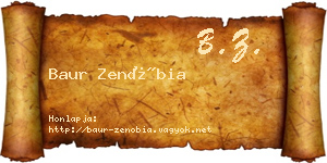 Baur Zenóbia névjegykártya